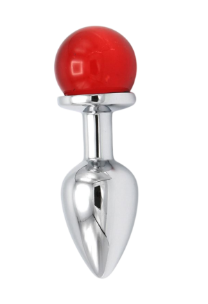 Metalowy korek z kryształkiem, o średnicy 2,8 cm