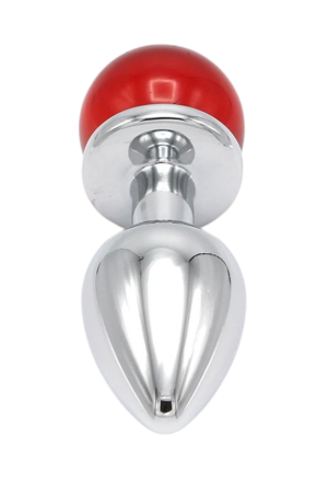 Metalowy korek z kryształkiem, o średnicy 2,8 cm