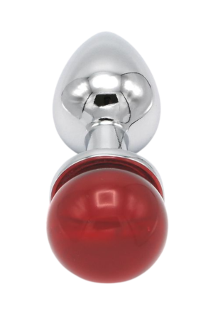 Metalowy korek z kryształkiem, o średnicy 2,8 cm