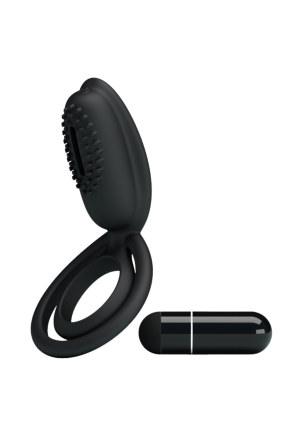 Podwójny ring na penisa ze stymulatorem łechtaczki