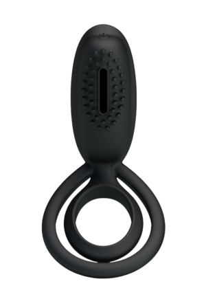 Podwójny ring na penisa ze stymulatorem łechtaczki