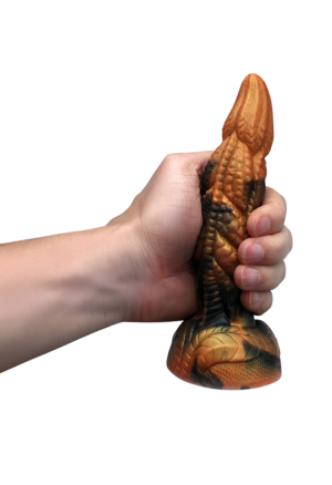 Silikonowe dildo o unikalnej, teksturowanej powierzchni - 20,5 cm