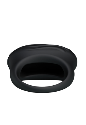 Klasyczny, czarny pierścień wibrujący z wypustkami