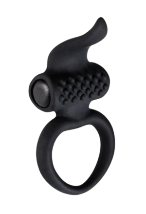 Silikonowy pierścień na penisa z wypustkami i mocną wibracją