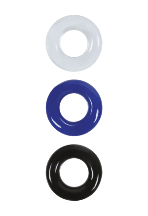Komplet 3 pierścieni erekcyjnych, ringi na penisa