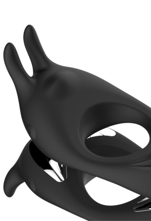 Wibrujący pierścień erekcyjny z dwoma silnikami - diabełek