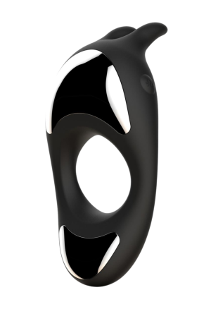 Wibrujący pierścień erekcyjny z dwoma silnikami - diabełek
