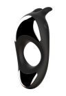 Wibrujący pierścień erekcyjny z dwoma silnikami - diabełek