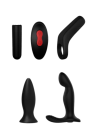 Kompletny zestaw stymulujący dla mężczyzn z pilotem i wymiennym wibratorem