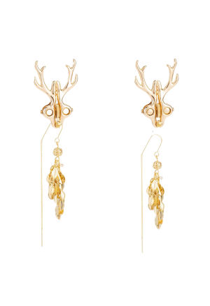 Regulowane klipsy na sutki z łańcuszkami i motywem jelenia