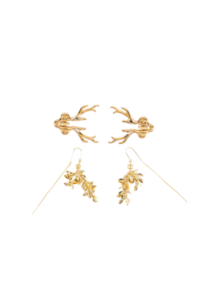 Regulowane klipsy na sutki z łańcuszkami i motywem jelenia