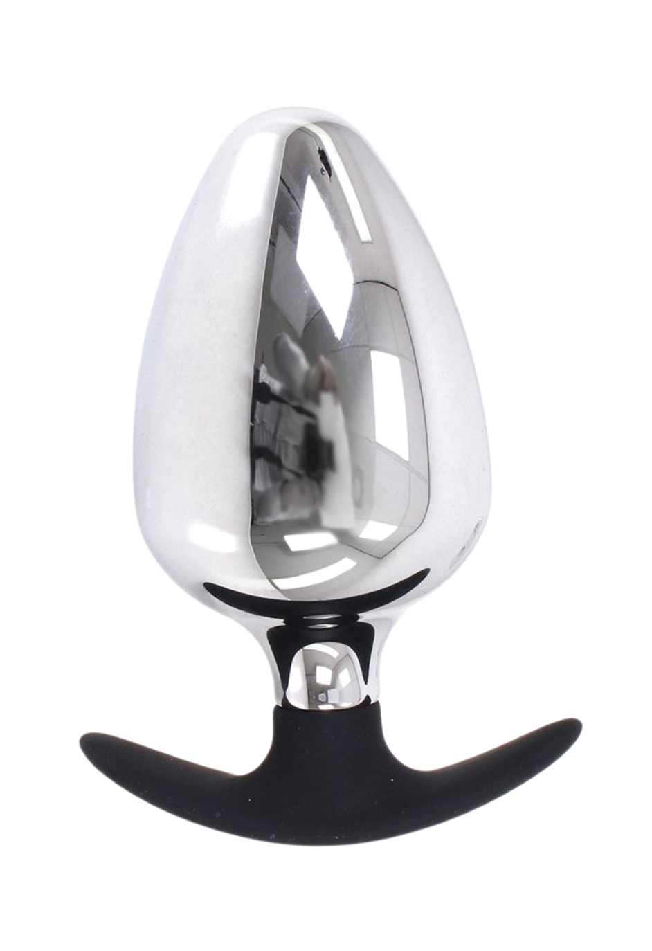 Luksusowy, polerowany korek analny z silikonową bazą - 8,5 cm