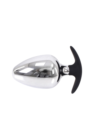 Luksusowy, polerowany korek analny z silikonową bazą - 8,5 cm