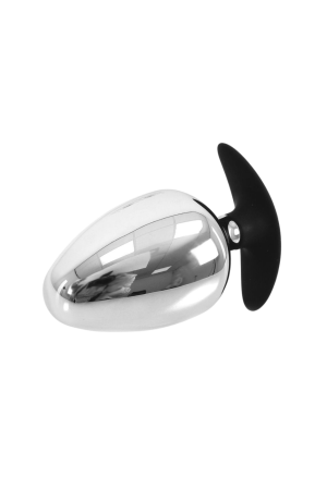 Luksusowy, polerowany korek analny z silikonową bazą - 8,5 cm