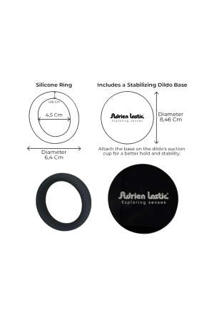 Uniwersalna uprząż do strap-onów z elastycznym silikonowym pierścieniem 4 cm