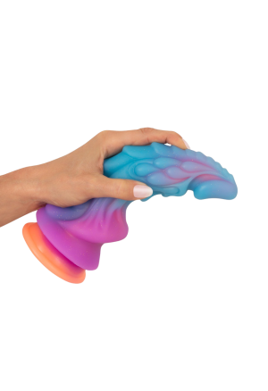 Fantazyjne dildo potwora z brokatem - 21,5 cm