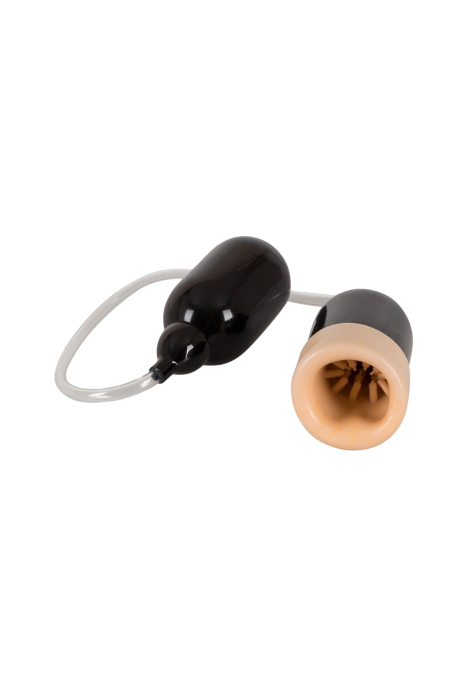 Pompka do penisa z efektem ssania i miękkim rękawem