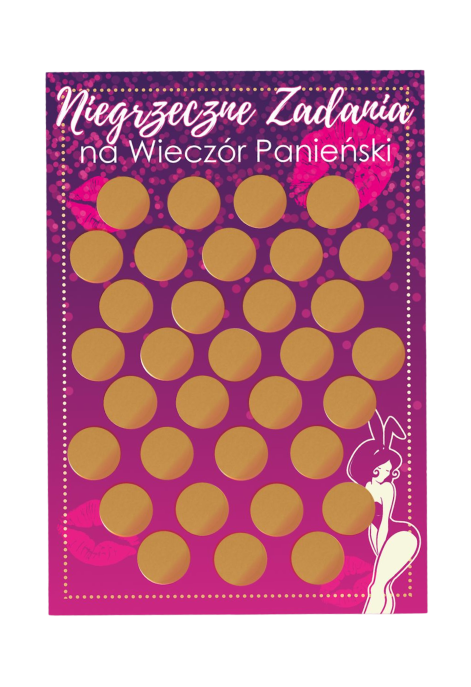 Plakat - zdrapka z zadaniami dla Przyszłej Panny Młodej