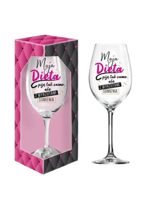 Kieliszek z napisem - Moja Dieta - 700 ml