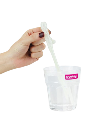 Słomki świecące w ciemności - kształt penisa 18,5 cm