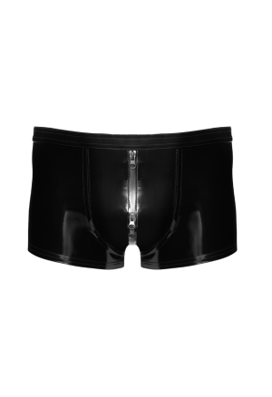 Błyszczące szorty  z potrójnym zamkiem w kroku