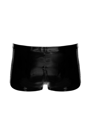 Błyszczące szorty  z potrójnym zamkiem w kroku
