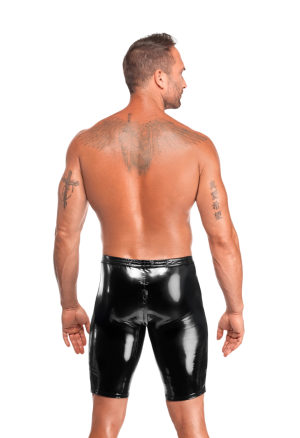 Czarne spodnie z potrójnym zamkiem przód–tył