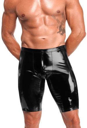 Czarne spodnie z potrójnym zamkiem przód–tył