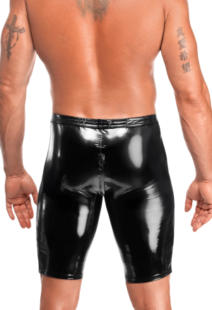 Czarne spodnie z potrójnym zamkiem przód–tył