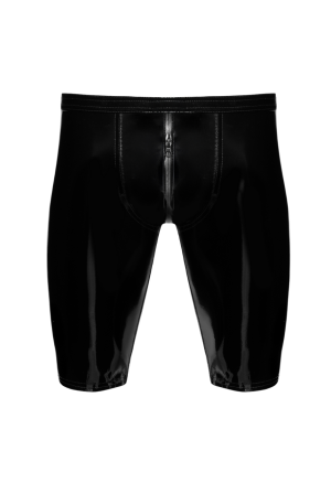 Czarne spodnie z potrójnym zamkiem przód–tył