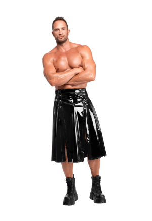 Męska spódnica - gladiatorka o lustrzanym połysku