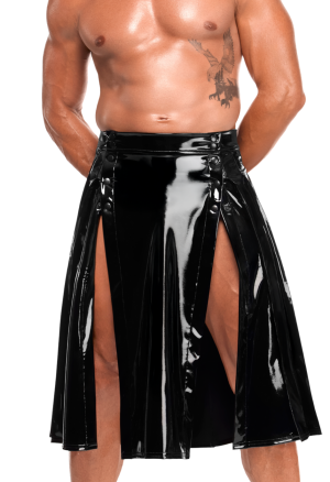 Męska spódnica - gladiatorka o lustrzanym połysku