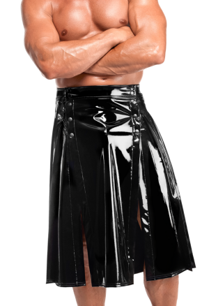 Męska spódnica - gladiatorka o lustrzanym połysku