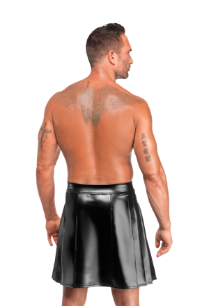 Męska spódnica PowerWetlook z plisami i zapięciem na zatrzaski