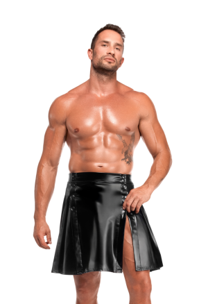 Męska spódnica PowerWetlook z plisami i zapięciem na zatrzaski