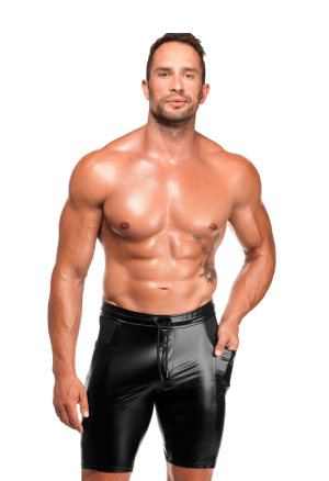 Czarne, męskie spodnie z dopasowanym krojem