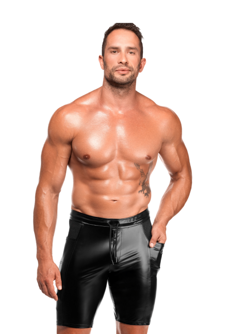 Czarne, męskie spodnie z dopasowanym krojem