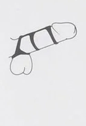 Potrójny pierścień erekcyjny z trzema pętlami wykonany z aksamitnie gładkiego silikonu klasy premium