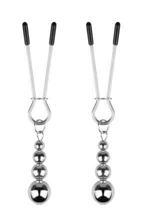 Metalowe klamry na sutki z regulacją nacisku i łańcuszkiem