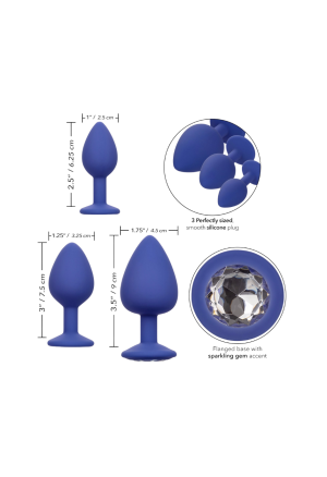 Treningowy komplet do stymulacji analnej - zestaw 3 silikonowych korków
