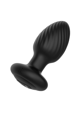 Rotujący i wibrujący korek analny z pilotem - rozmiar M