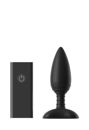 Wibrujący, silikonowy korek analny sterowany pilotem - rozmiar S