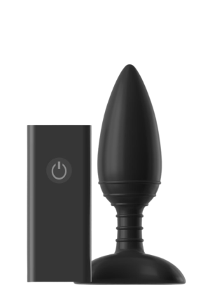 Wibrujący, silikonowy korek analny sterowany pilotem - rozmiar M