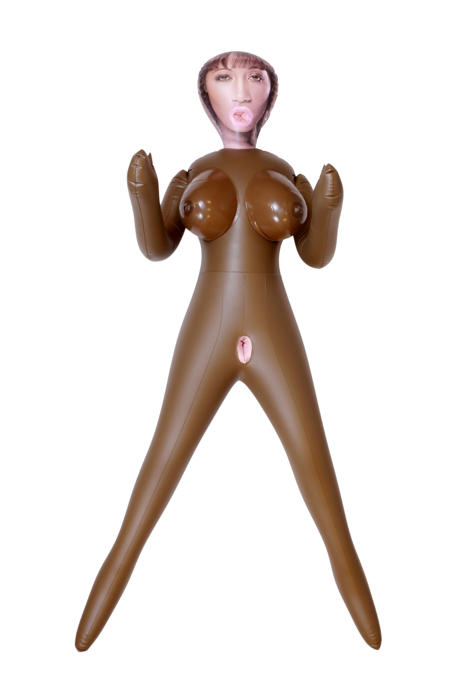 Dmuchana, ciemnoskóra lalka - trzy otwory