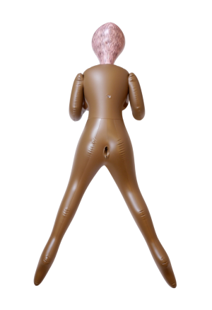 Dmuchana, ciemnoskóra lalka - trzy otwory