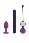 Zestaw dla Pań: kulki gejszy, wibrator i korek analny