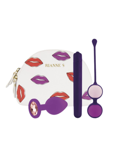 Zestaw dla Pań: kulki gejszy, wibrator i korek analny