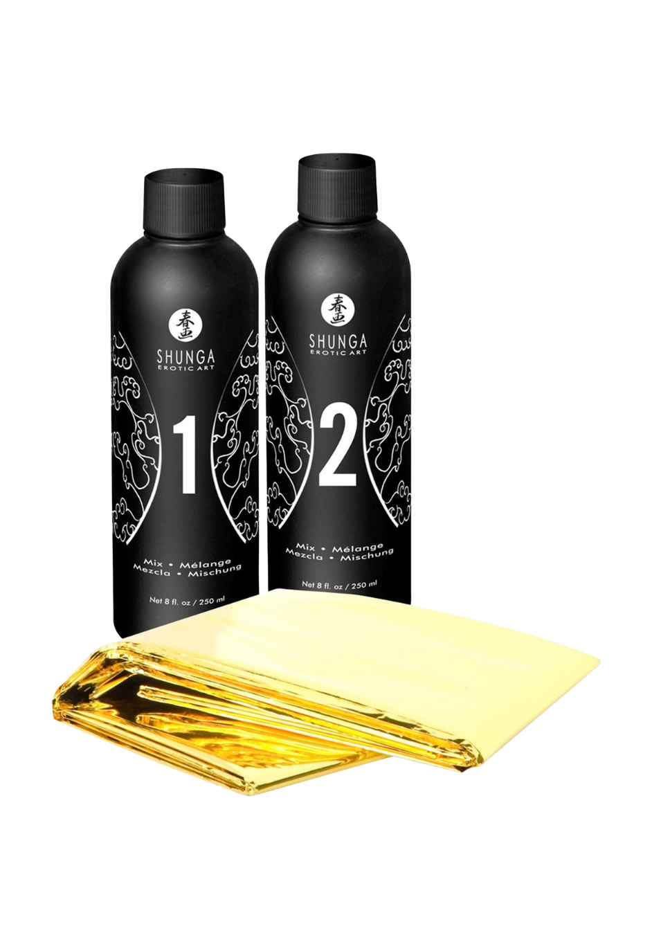 Zestaw do masażu całym ciałem - 2 olejki i prześcieradło