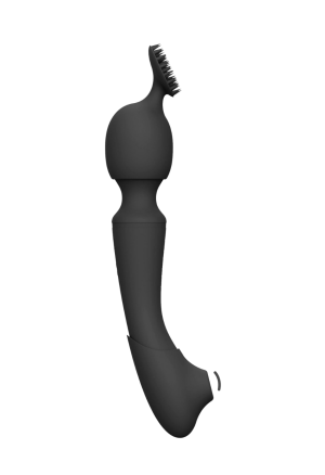 Dwustronna różdżka do masażu – podwójna moc, pulsujące fale i 4 wymienne nakładki