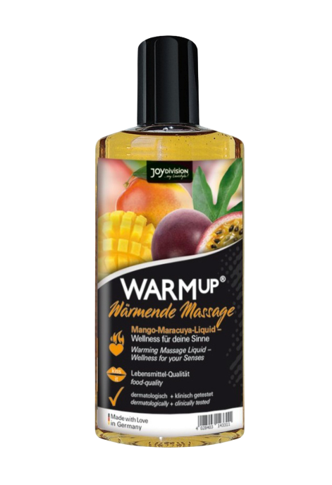 Rozgrzewający olejek do masażu o smaku mango i marakui, 150 ml